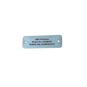 Laser Engraved Stainless Steel Equipment Tag: Custom Industrial Label