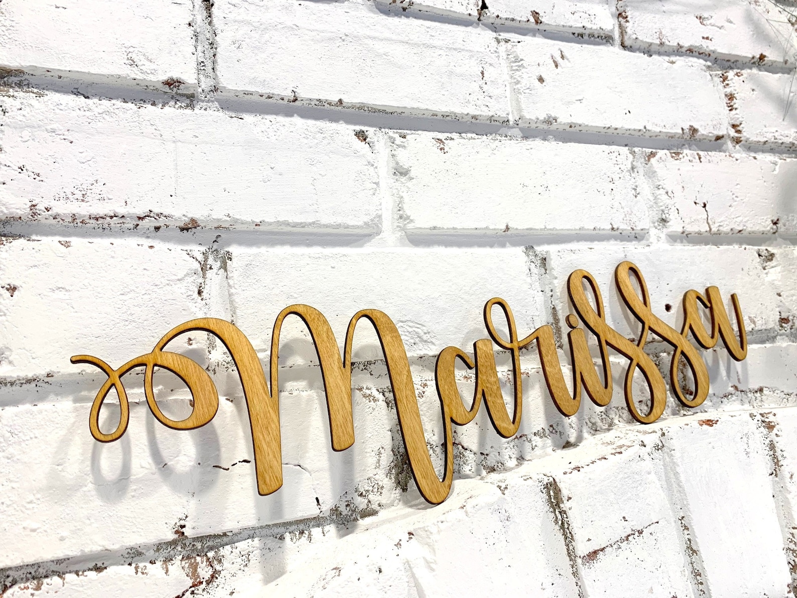 Custom Wood Cursive Name Sign Wood Sign Decorative Script Etsy