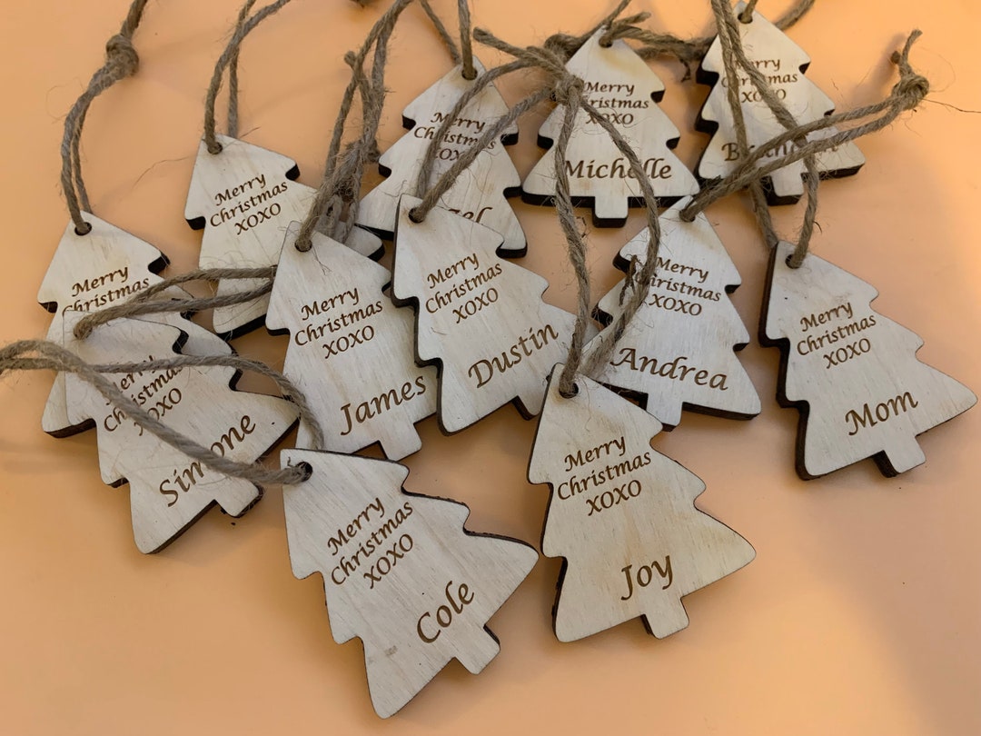 Custom Wood Christmas Tree Place Setting for Dinner Table Custom