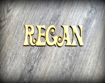 Custom Wood Block Name Sign - Custom Wood Name Sign -  Action Is Capital Font Sign - Boy or Girl Wall Decor Sign - Personalized Wall Sign