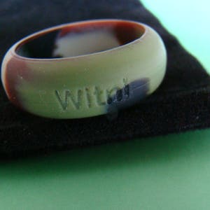 Custom Silicone Ring Name or Monogram Ring Individual Crossfit Band Custom Silicone Finger Ring Silicone Wedding Ring image 3