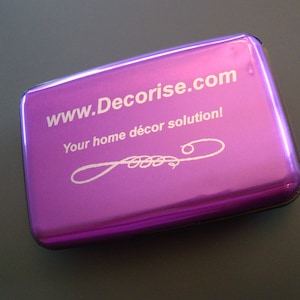 Custom Engraved Laser Printed Metal RFID Scan Protector Business Card Holder
