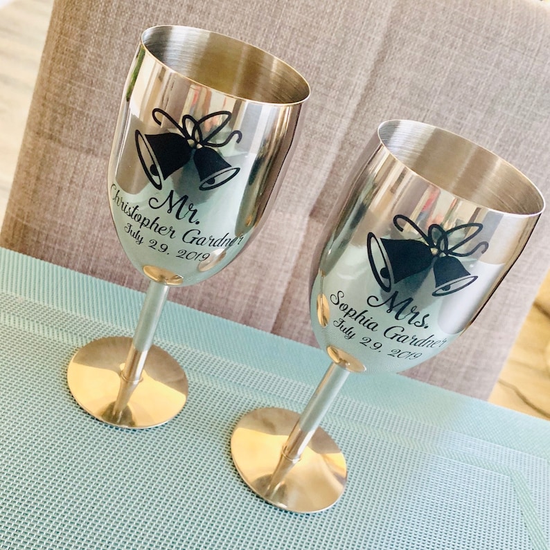 Personalized Stainless Steel Champagne Flutes Stainless Etsy Canada