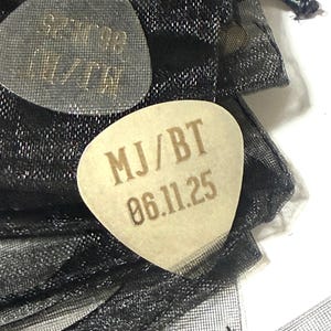 Personalized Guitar Picks Bulk - Stainless Steel Custom Printed Guitar Picks - Personalized Metal Guitar Pick - Qty of 20