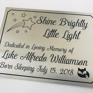 Plaques Stainless Steel Custom Personalized Engraved Etched Metal Door Wall Bench Plaque