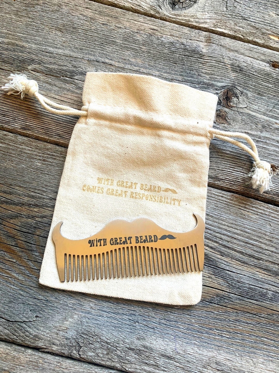 Custom Stainless Steel Beard Comb Personalized Metal Beard Comb Personalized Beard Comb mustache