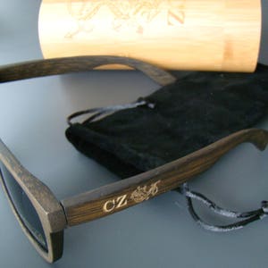 Custom Engraved Bamboo Sunglasses: UV400 Polarized Wooden Sunglasses