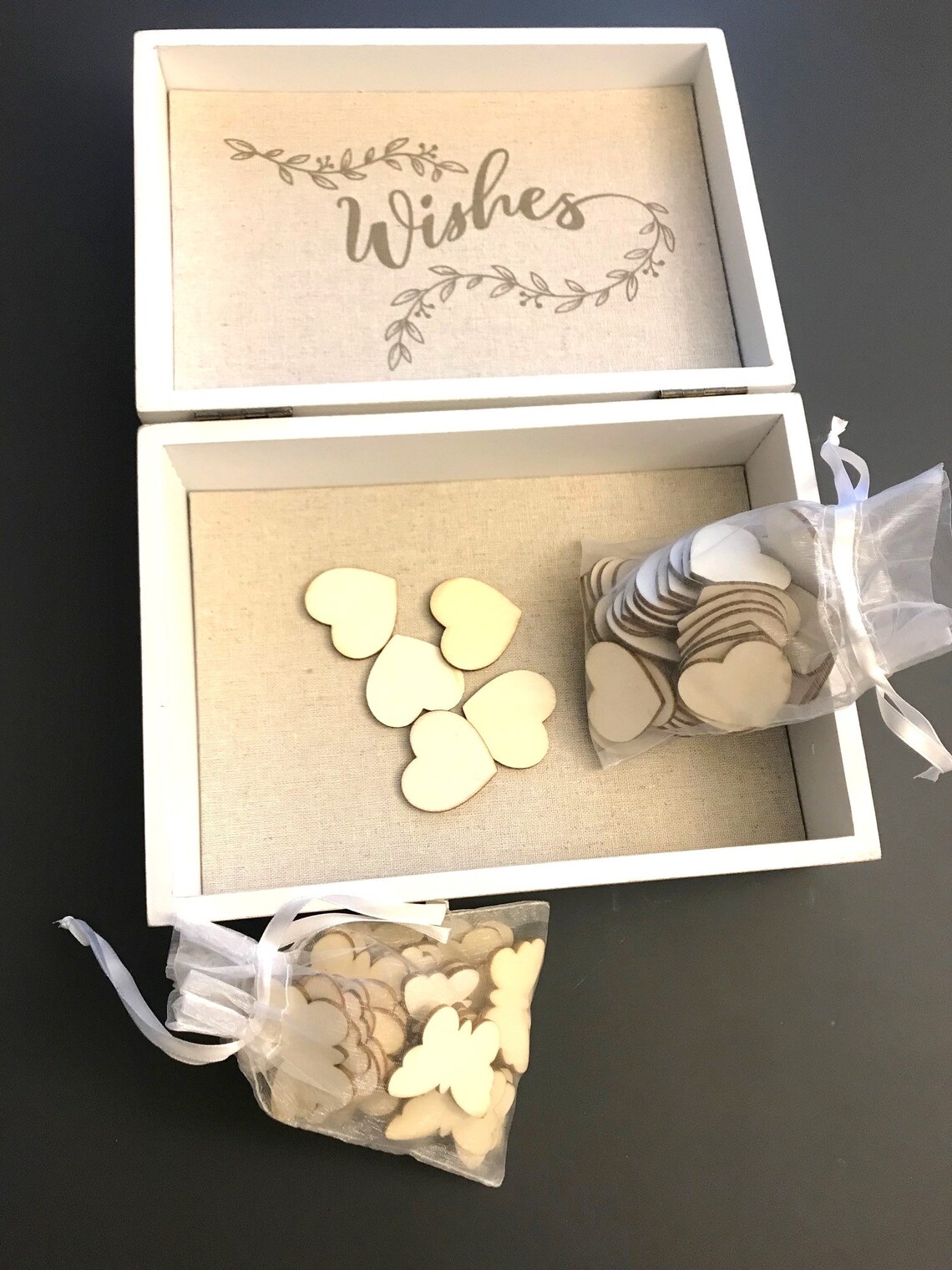 Custom Rustic Wedding Wishes Box Personalized Wishing Well Etsy