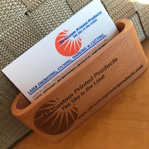 Porte-cartes de visite personnalisé en bois - Porte-cartes de visite personnalisé en bois de hêtre - Porte-cartes de visite de bureau personnalisé en bois de noyer