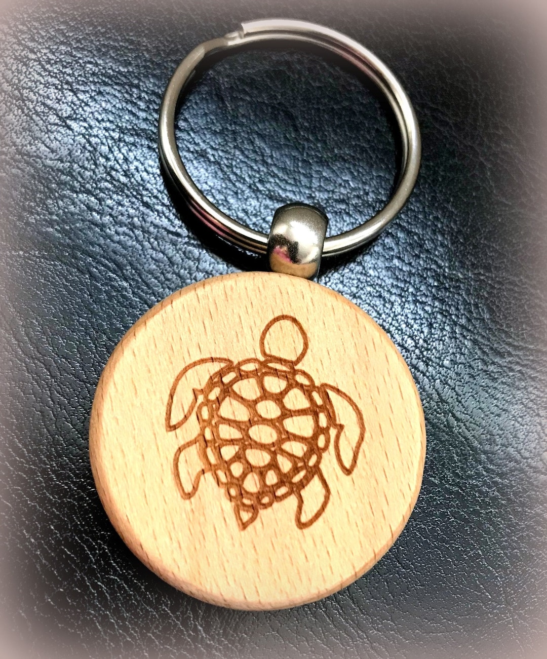 Engraved Wood Keychain Maple Wood Key Tag Custom Wood Keychain Round Wood Keychain Custom