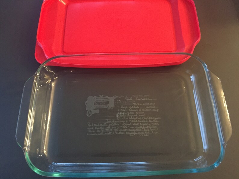 Handwritten Recipe on Casserole Dish  Custom Handwritten image 3