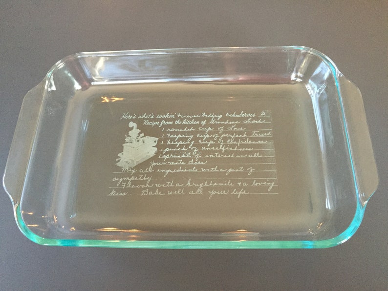Handwritten Recipe on Casserole Dish  Custom Handwritten image 4