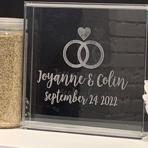 Personalized Small Unity Sand Ceremony Clear Acrylic Frame Set - Custom ...
