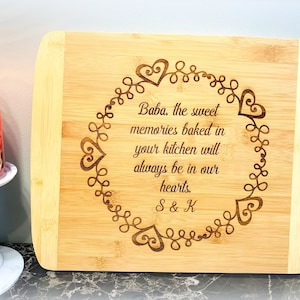 Custom Laser Engraved Printed Solid Wooden Bamboo Cutting Board