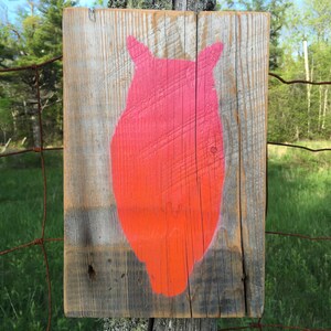 Pretty Pink Owl on Old Wood Sign