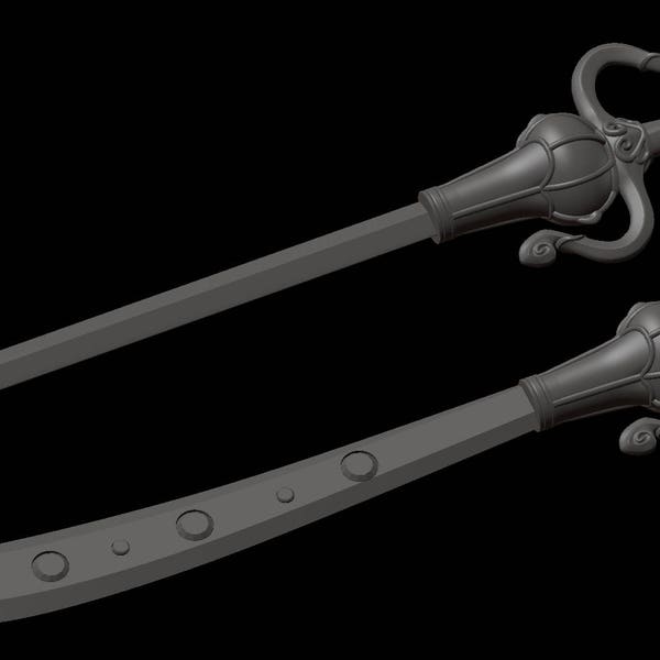 Sailor Sword (STL Files for 3d Printing)