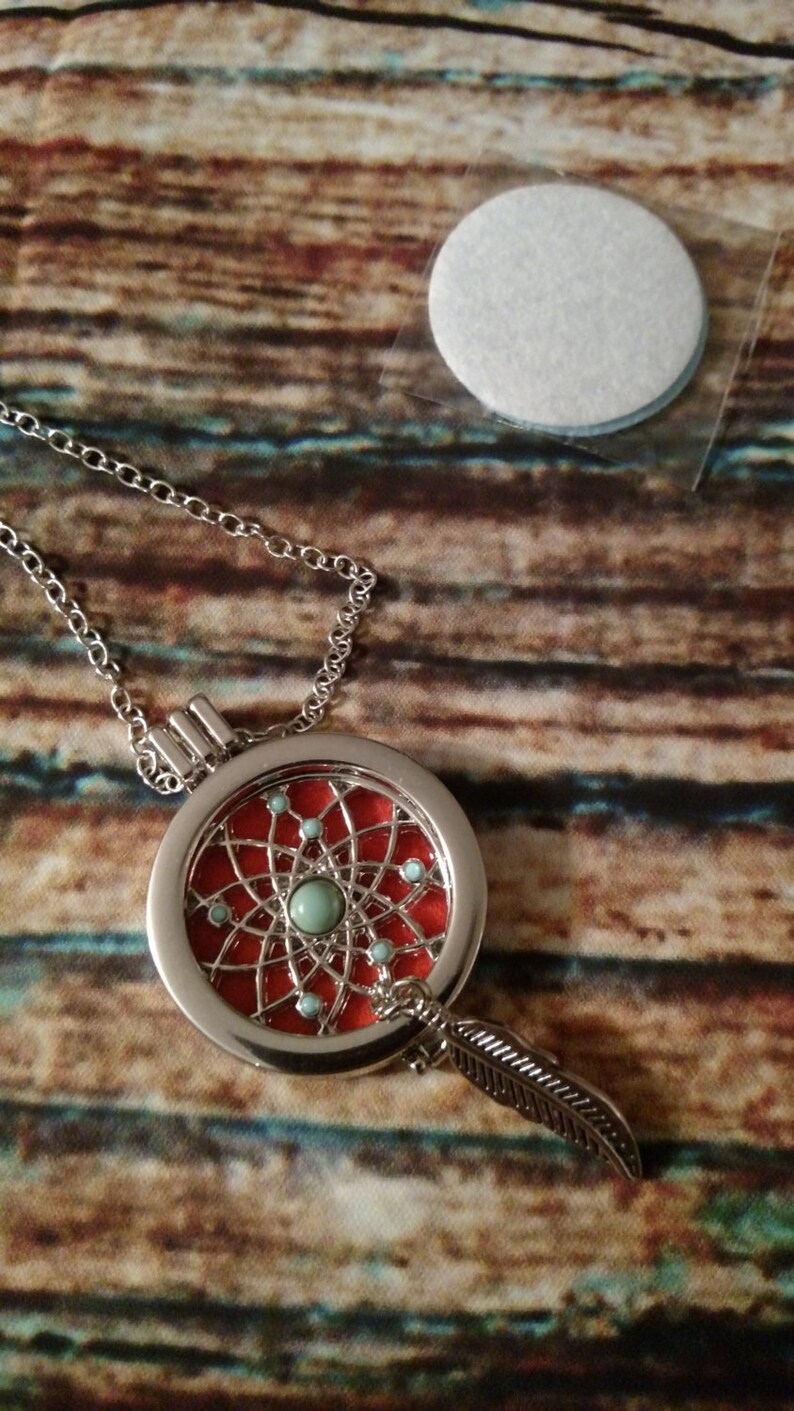 Aromatherapy Essential Oil Diffuser Necklace: Dreamcatcher SALE image 4