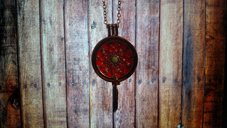 Aromatherapy Essential Oil Diffuser Necklace: Dreamcatcher SALE image 3