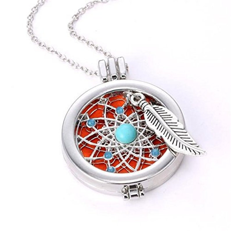 Aromatherapy Essential Oil Diffuser Necklace: Dreamcatcher SALE image 2