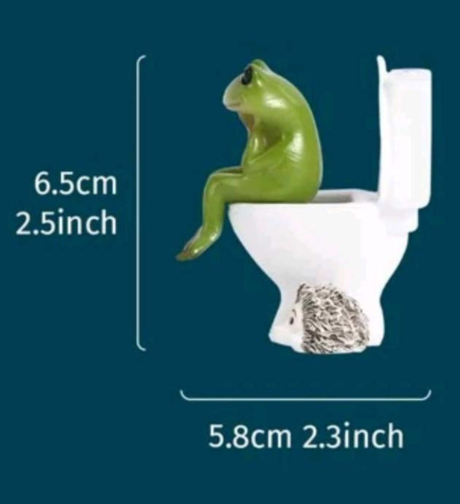 Cute Funny Frog Figurine Toilet Frog Lovers Frog Figurine Etsy