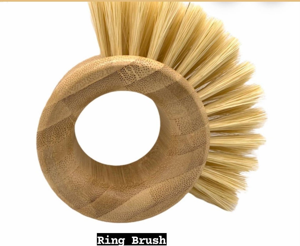 Sisal Palm Kitchen Brush Wooden Dish Brushpot Scrubber Zero Etsy