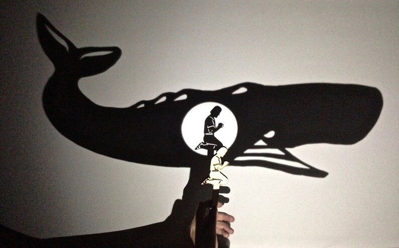 Jonah & the Whale 6 Piece Wood Shadow Puppet Set Scripture Etsy
