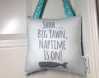 Big Yawn Naptime is on Sleepy Baby Pillow