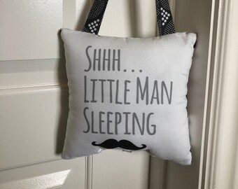 Little Man Sleeping Sleepy Baby Pillow
