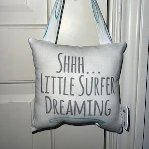 Little Surfer Dreaming Sleepy Baby Pillow