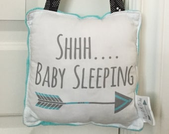 Sleepy Baby Door Hanger – Handmade Baby Shower Gift