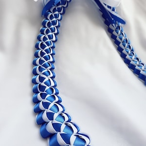 Nastro di laurea a 6 fili blu reale e bianco / Nastro spesso di alta qualità
