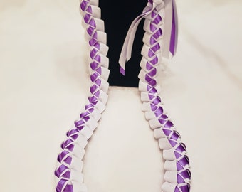 Custom Graduation SHIMMER Ribbon Lei | Thick, High-Quality, 3/8" Shimmer Ribbon