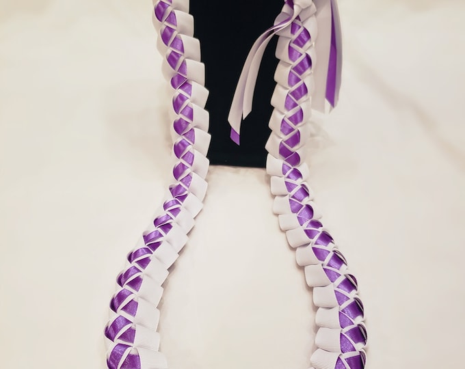 CUSTOM Graduation SHIMMER Ribbon Lei | Thick, High-Quality, 3/8" Shimmer Ribbon