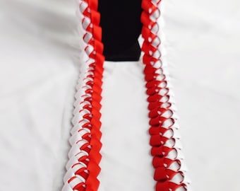 CUSTOM Open-Ended Ribbon Lei | Graduation Lei | Thick, High-Quality Ribbon