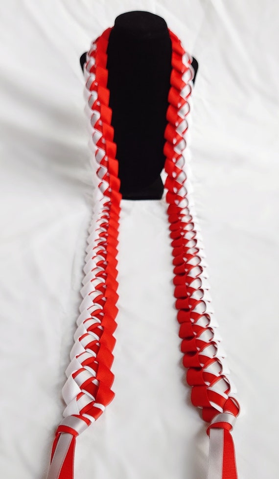 CUSTOM Open-Ended Ribbon Lei | Graduation Lei | Thick, High-Quality Ribbon