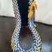 Dusty Royal Blue, Light Gold & White Graduation Lei (GROSGRAIN Ribbon) | Thick, High-Quality Ribbon 
