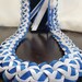 Dusty Royal Blue & White Graduation Lei  (GROSGRAIN RIBBON)  | Thick, High-Quality Ribbon 
