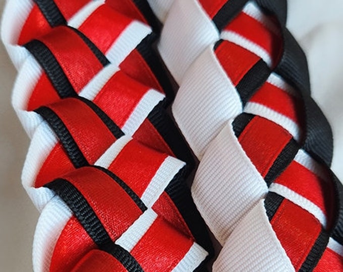 Ribbon Lei - Navy & Red & White – A Tangible Thought