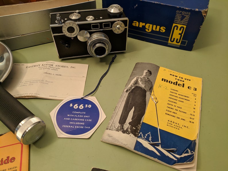Argus C3 35mm Rangefinder Camera And Case Etsy
