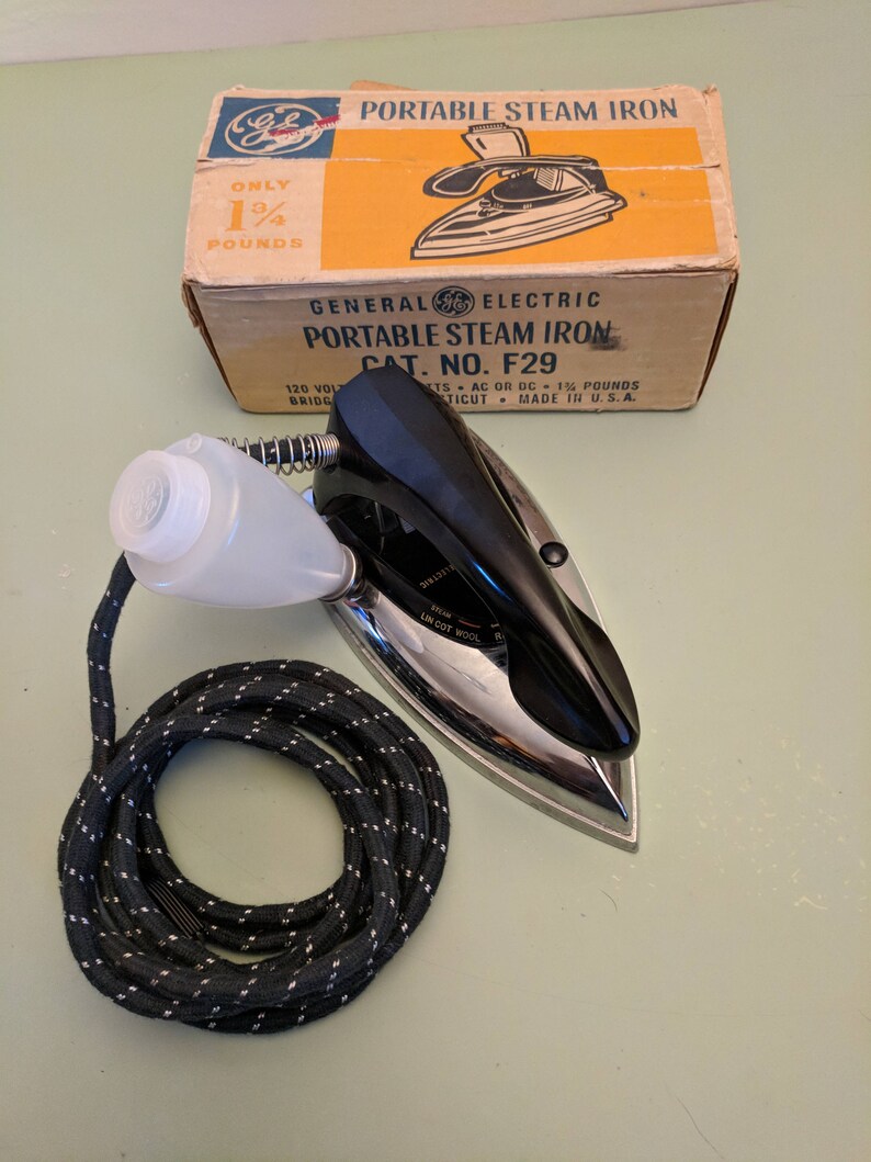 General Electric Portable Steam Iron No. F29 in Original Box Etsy