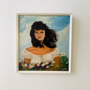 Original Portrait Ölgemälde Wunderschöne 1967