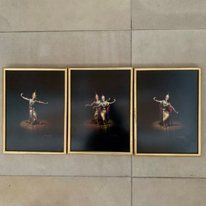 Original Balinese Girl Paintings Set of three