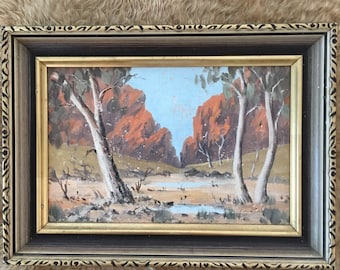 Norma Kett Vintage Oil painting "Simpsons Gap" Australia