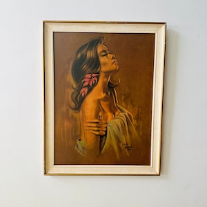 Vintage Print Hawaiian Girl by Harley Brown