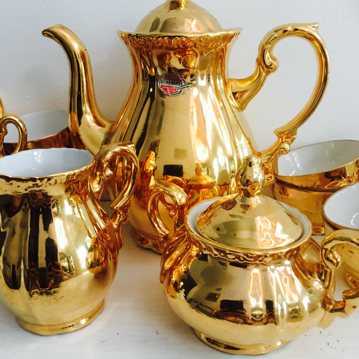 ON SALE Rembrandt St Kilda Vintage 22carat Tea set Etsy