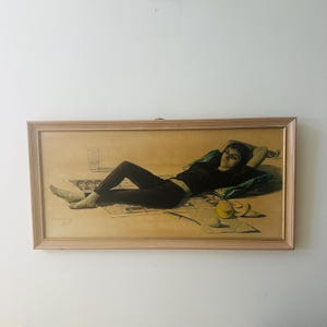 Rare Rare Rare Original Tretchikoff Beatnik Girl Print