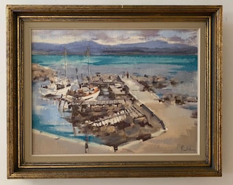 Vintage Original Oil Painting Tasmania