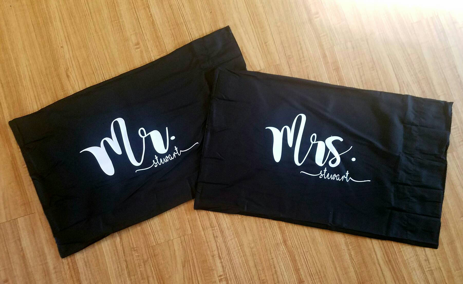 Mr Mrs Pillowcases Dms Decals Vinyl Designs