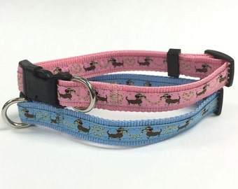 Dachshund Sausage Dog Print Collars