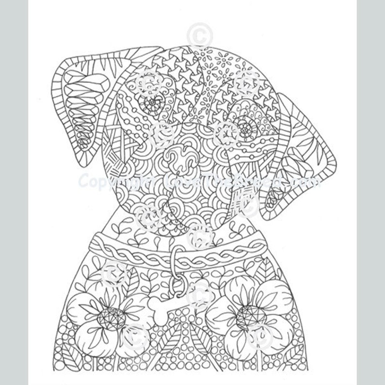 Labrador Dog Coloring Book for Adults by Love the Breed Volume | Etsy